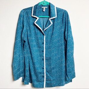 Soma Intimates & Sleepwear - Soma Teal and White pajama set Soma Intimates & Sleepwear - Soma Teal and White pajama set